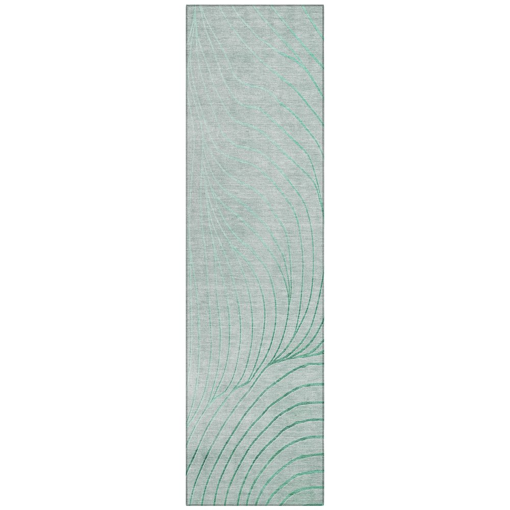 Machine Washable Indoor/Outdoor Chantille ACN2107 Mint 23 x 76 Runner Rug
