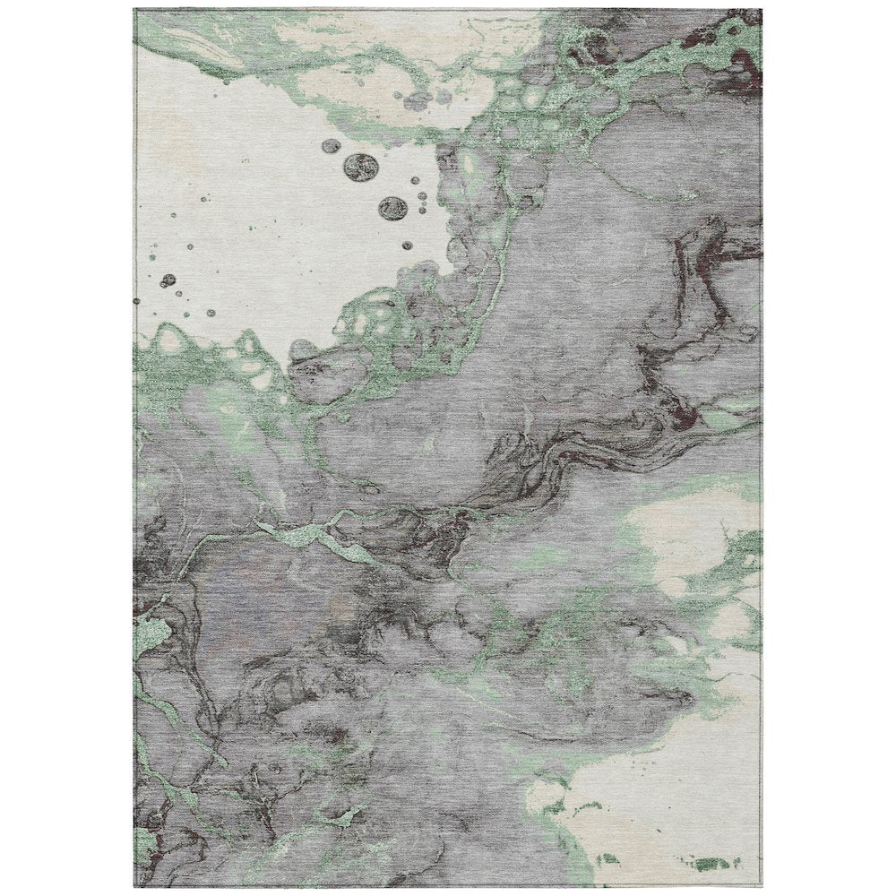 Machine Washable Indoor/Outdoor Chantille ACN2110 Green 26 x 310 Rug