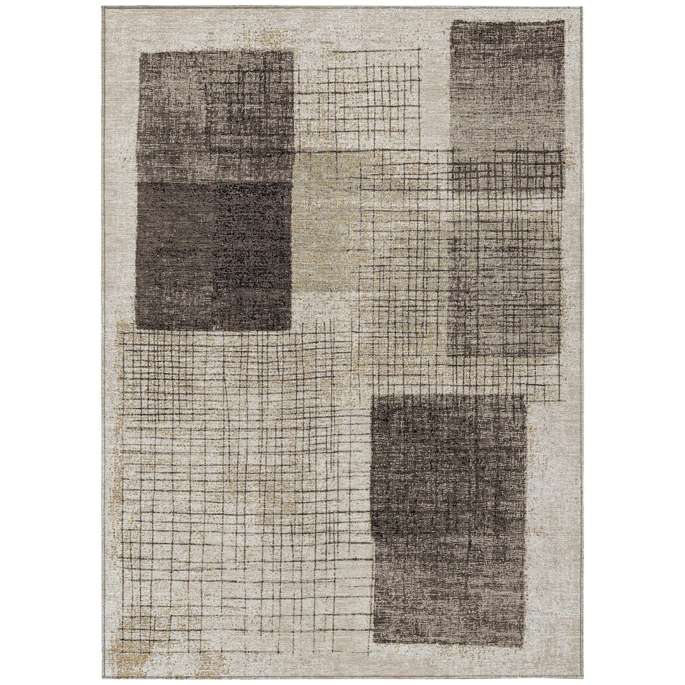 Machine Washable Indoor/Outdoor Chantille ACN2112 Brown 26 x 310 Rug