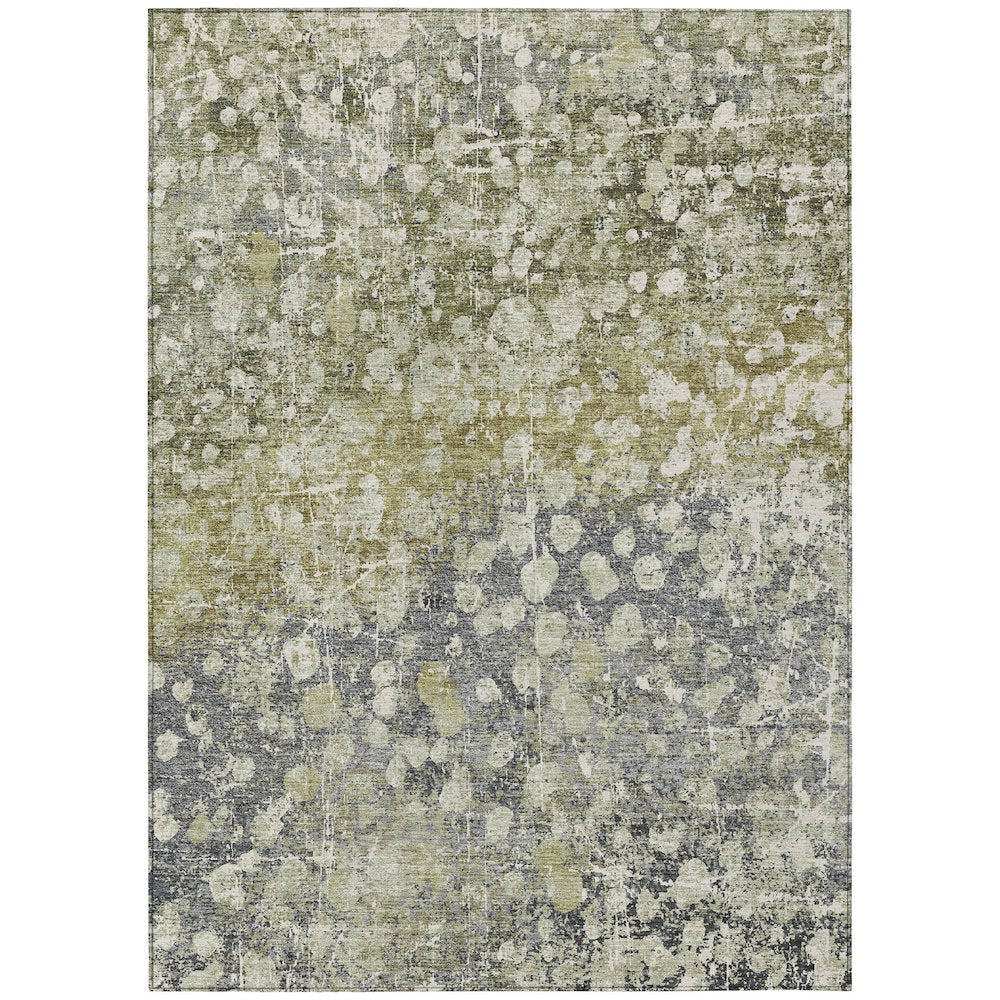 Machine Washable Indoor/Outdoor Chantille ACN2113 Olive 26 x 310 Rug