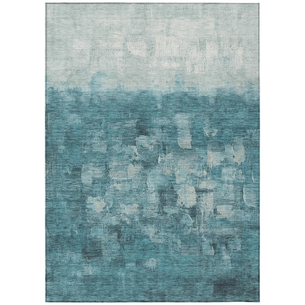 Machine Washable Indoor/Outdoor Chantille ACN2119 Teal 26 x 310 Rug