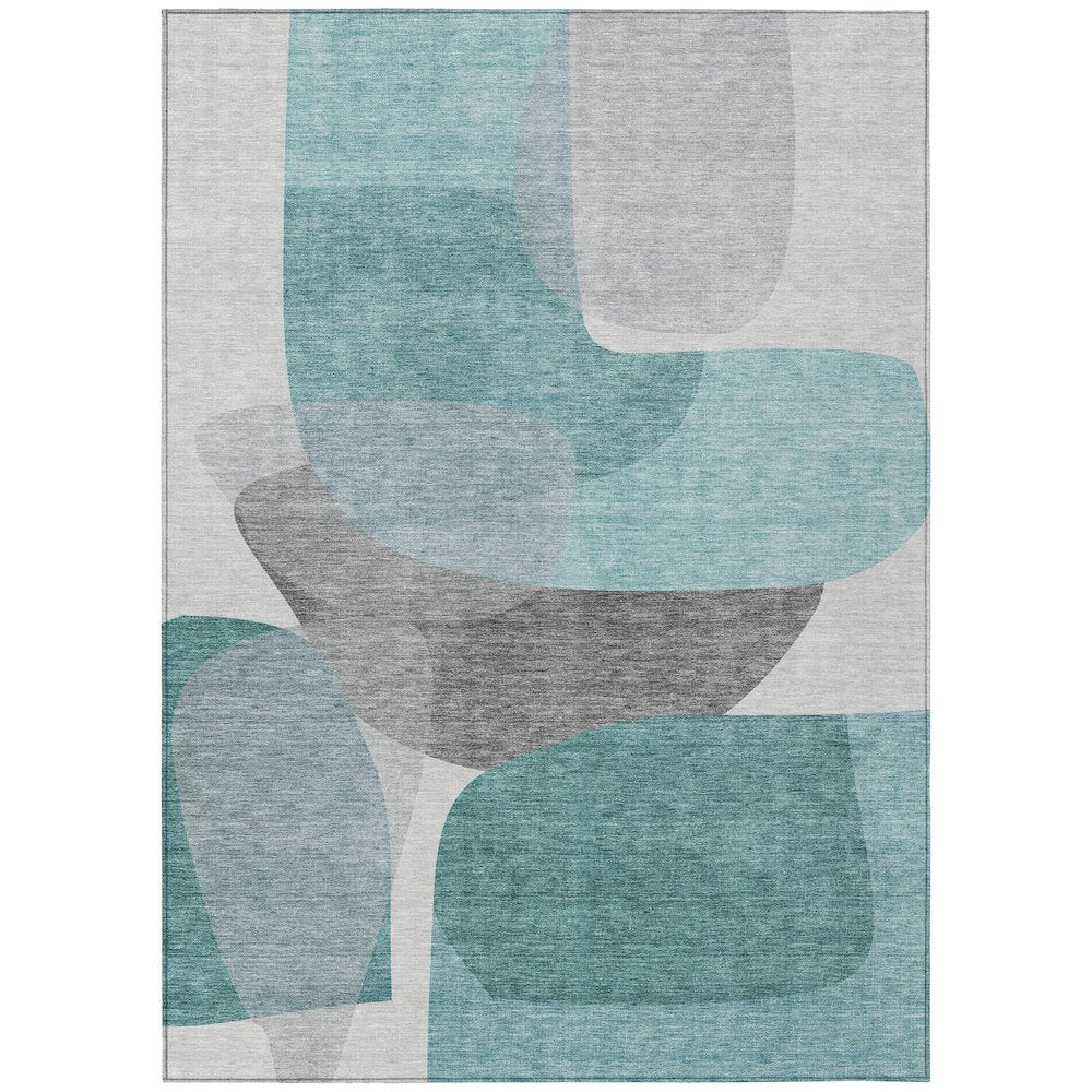 Machine Washable Indoor/Outdoor Chantille ACN2121 Teal 26 x 310 Rug
