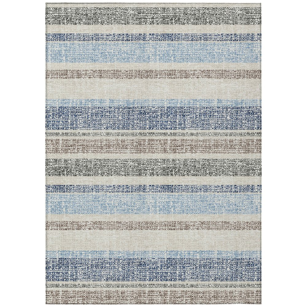 Machine Washable Indoor/Outdoor Chantille ACN2122 Navy 26 x 310 Rug