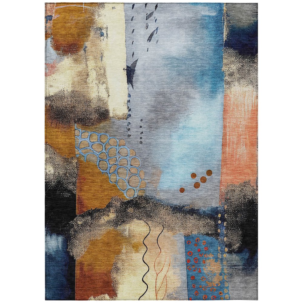 Machine Washable Indoor/Outdoor Chantille ACN2127 Copper 26 x 310 Rug
