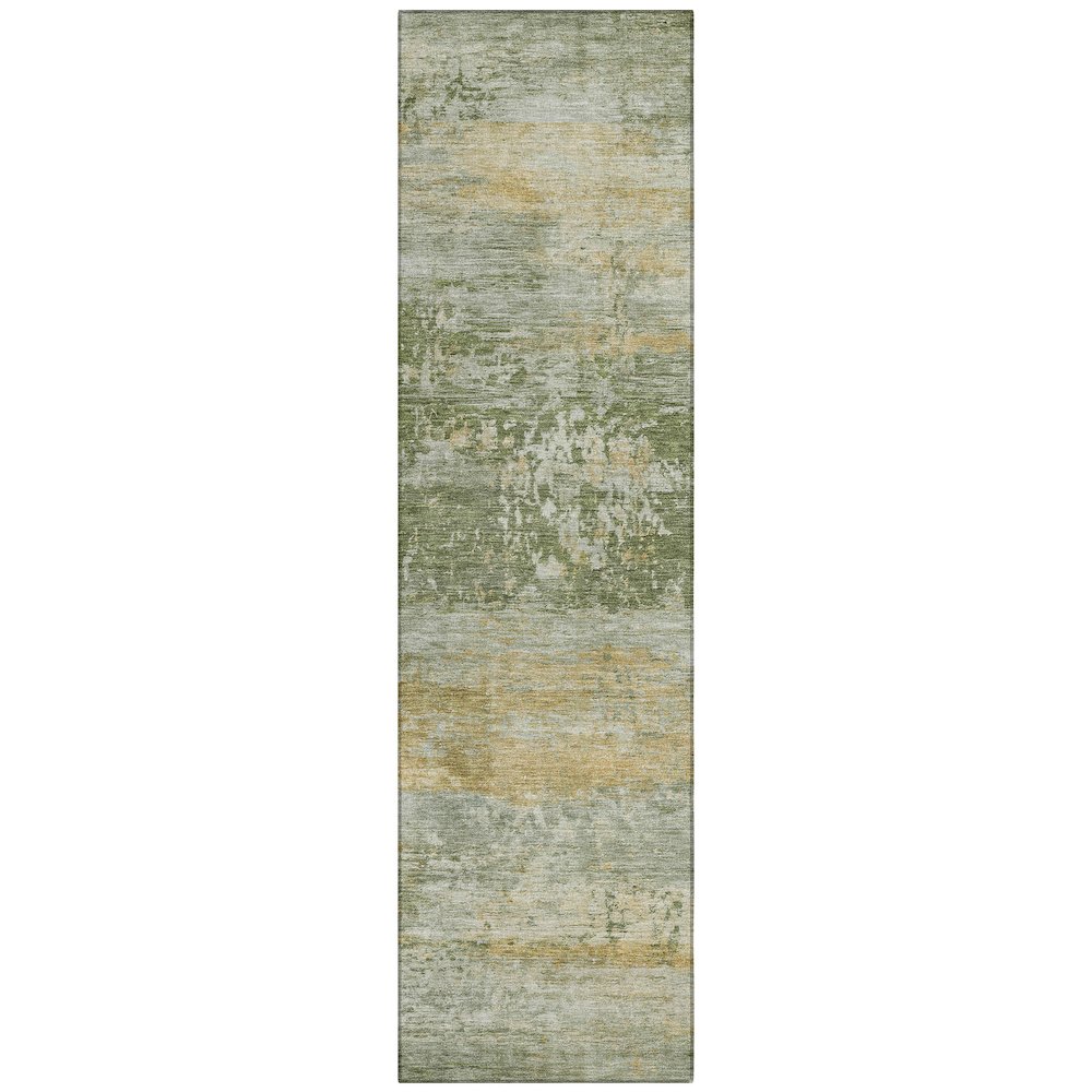 Machine Washable Indoor/Outdoor Chantille ACN2146 Aloe 23 x 76 Runner Rug