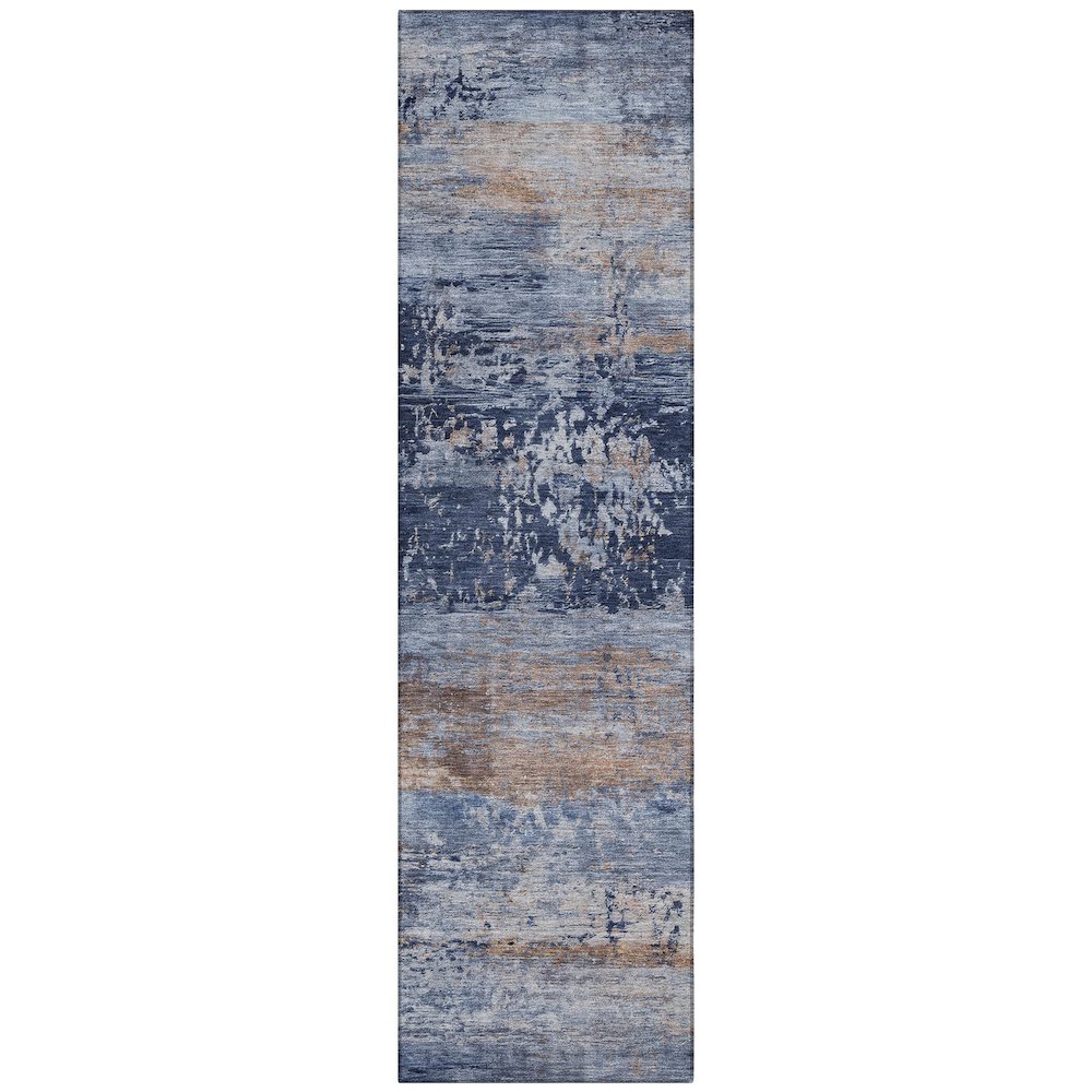 Machine Washable Indoor/Outdoor Chantille ACN2146 Blue 23 x 76 Runner Rug