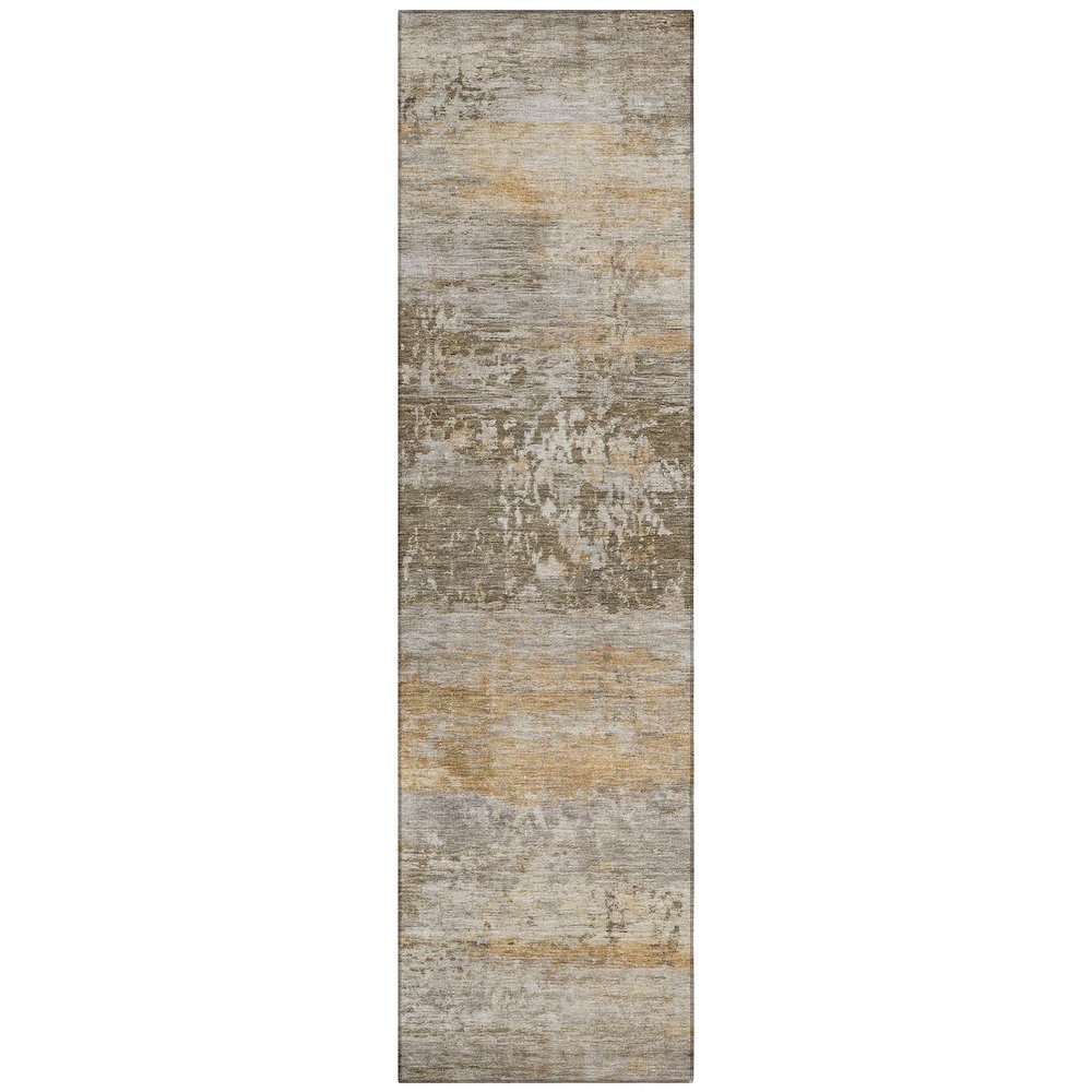 Machine Washable Indoor/Outdoor Chantille ACN2146 Brown 23 x 76 Runner Rug