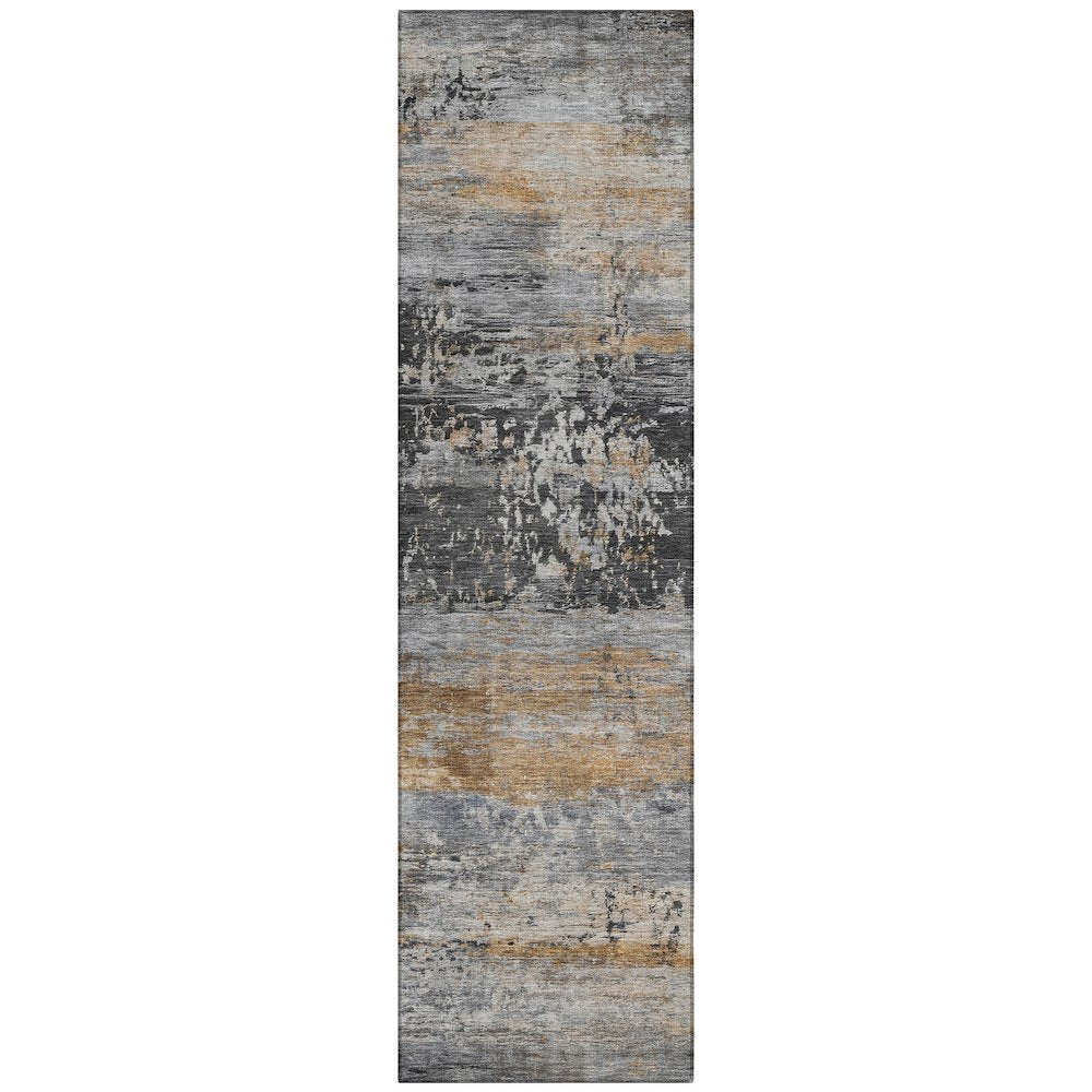 Machine Washable Indoor/Outdoor Chantille ACN2146 Gray 23 x 76 Runner Rug