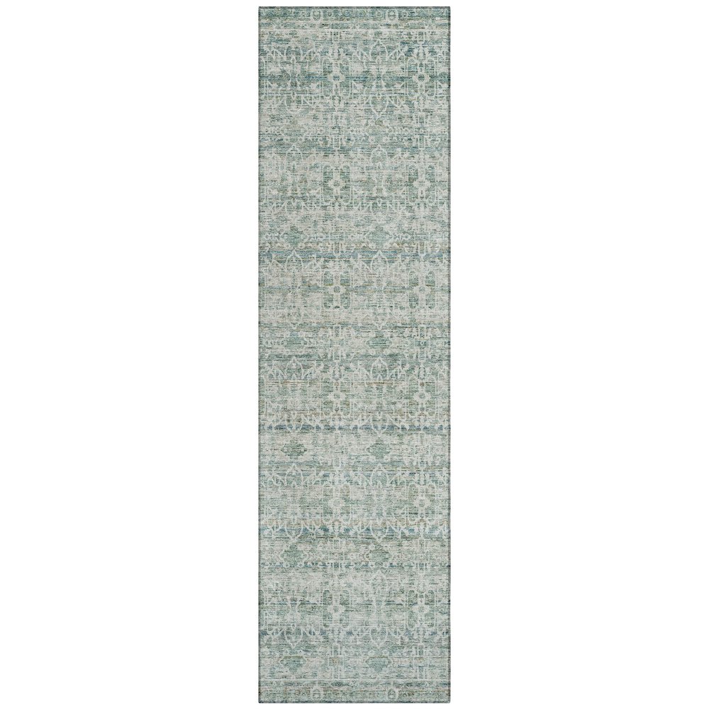 Machine Washable Indoor/Outdoor Chantille ACN2152 Teal 23 x 76 Runner Rug
