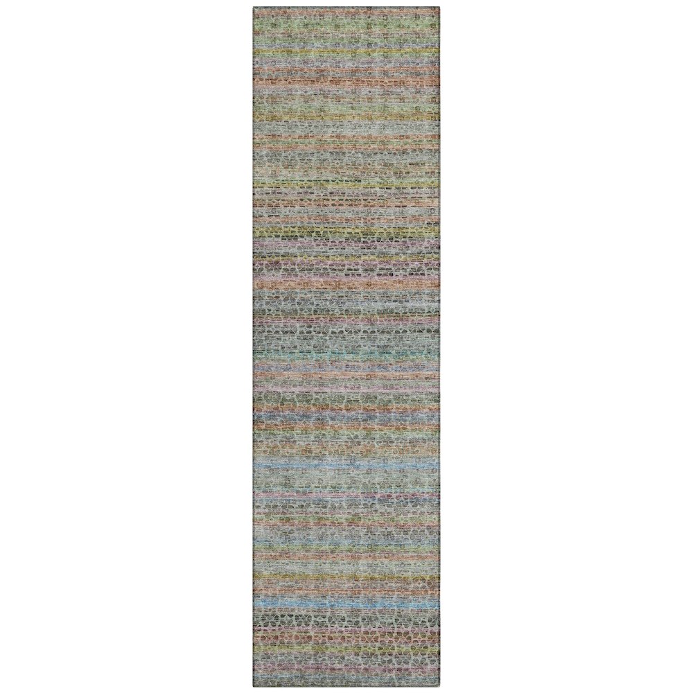 Machine Washable Indoor/Outdoor Chantille ACN2155 Aqua 23 x 76 Runner Rug