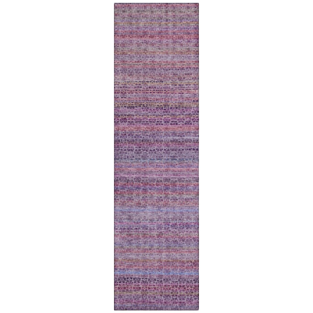 Machine Washable Indoor/Outdoor Chantille ACN2155 Purple 23 x 76 Runner Rug