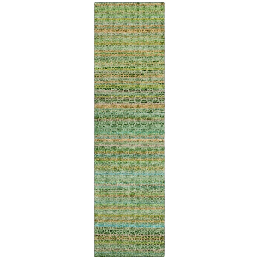 Machine Washable Indoor/Outdoor Chantille ACN2155 Teal 23 x 76 Runner Rug