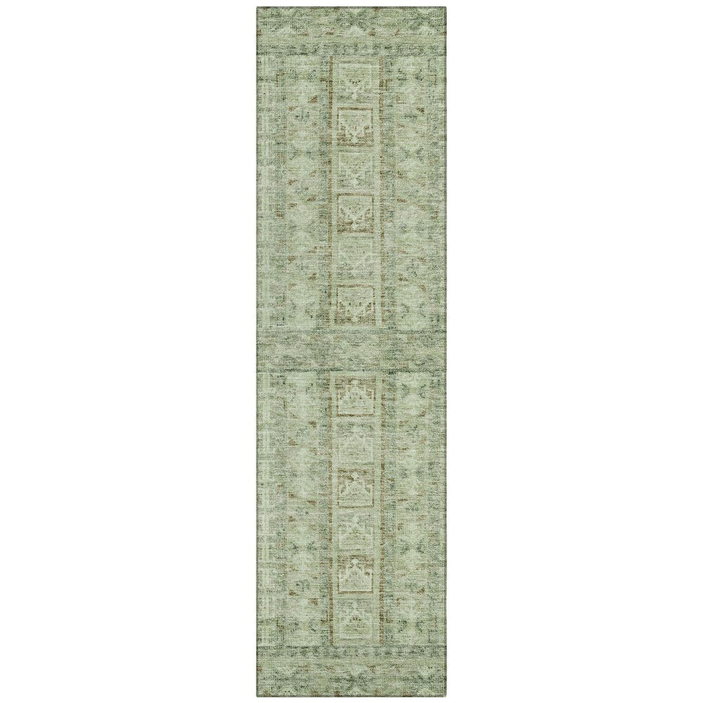 Machine Washable Indoor/Outdoor Chantille ACN2173 Sage 23 x 76 Runner Rug