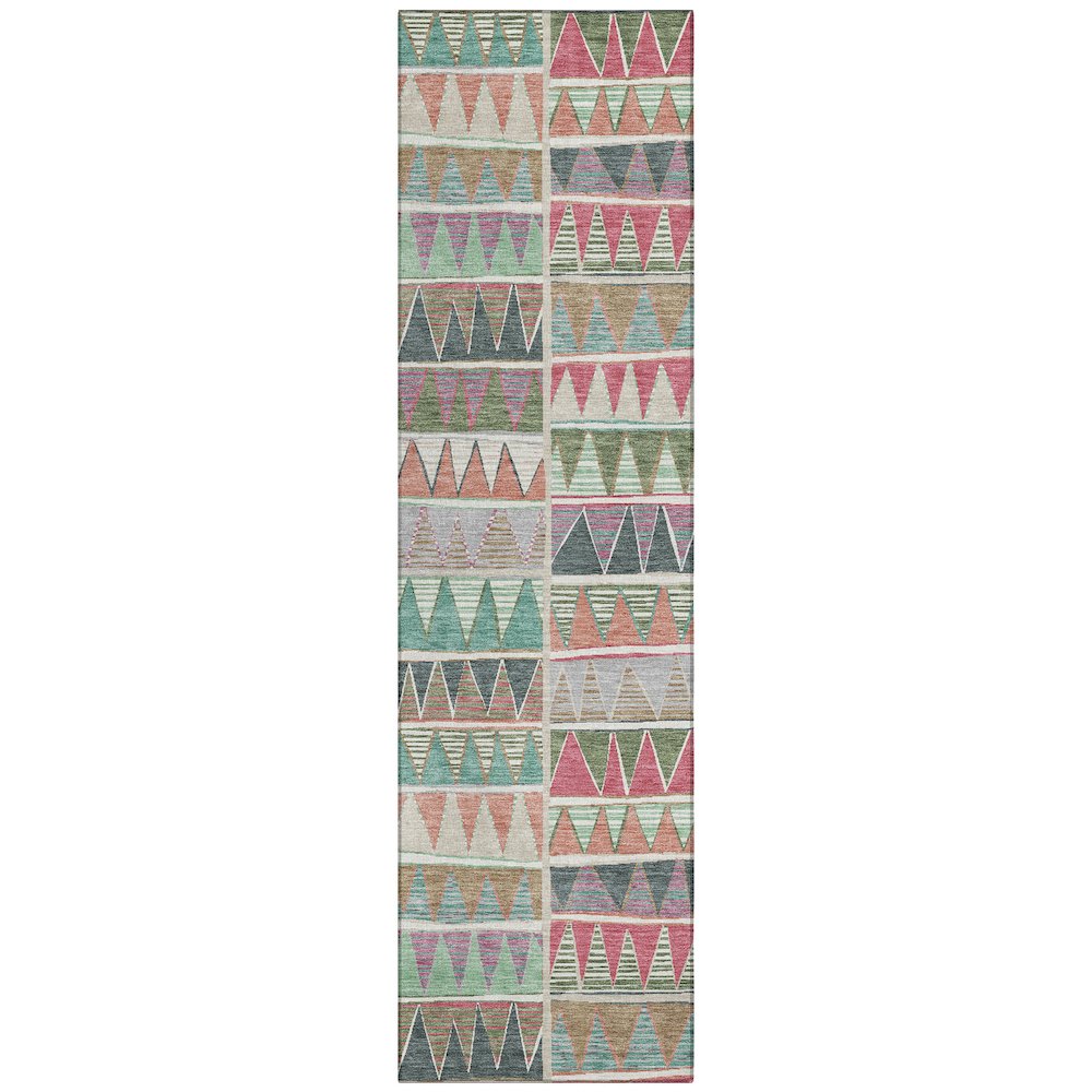 Machine Washable Indoor/Outdoor Chantille ACN2205 Salmon 23 x 76 Runner Rug