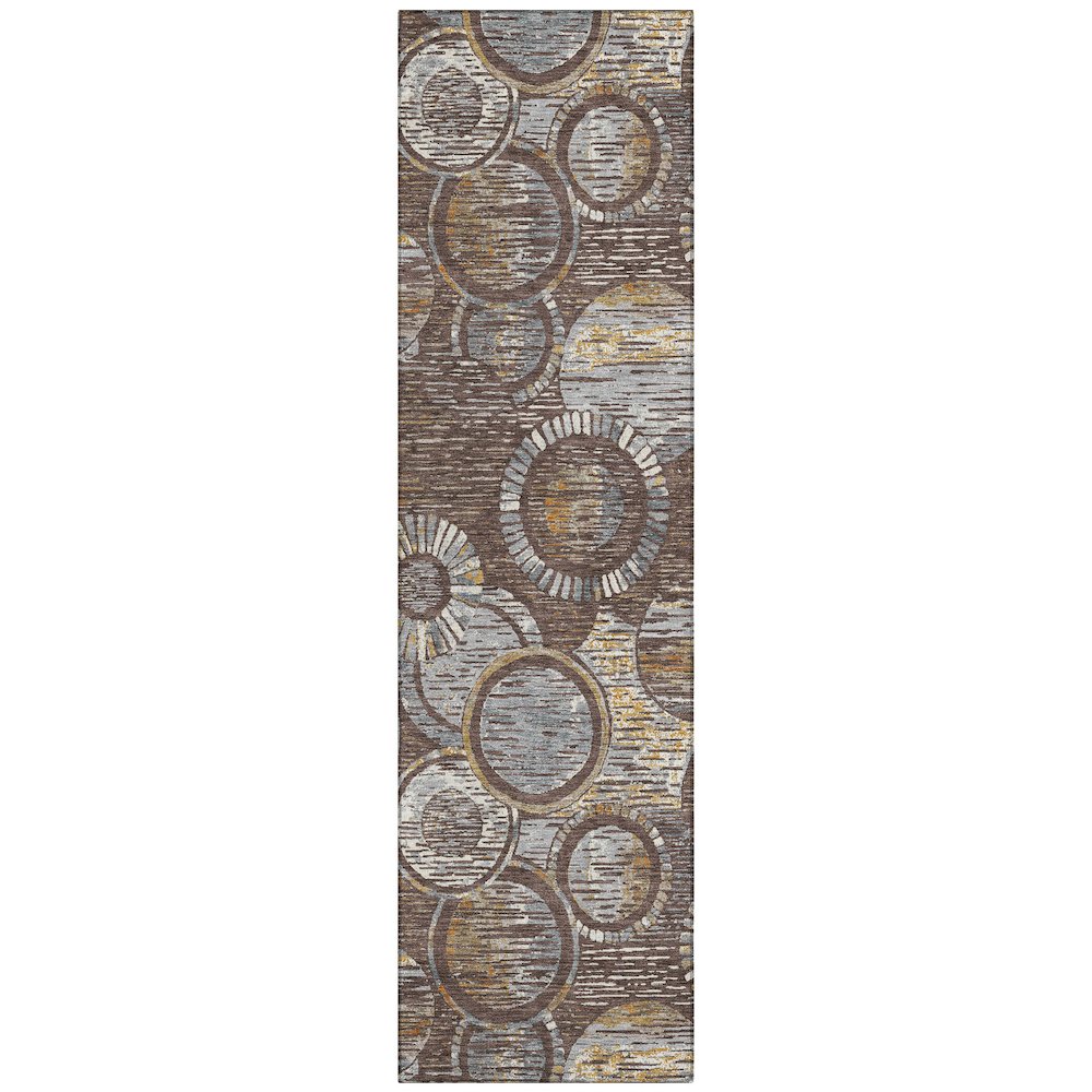 Machine Washable Indoor/Outdoor Chantille ACN2206 Fudge 23 x 76 Runner Rug