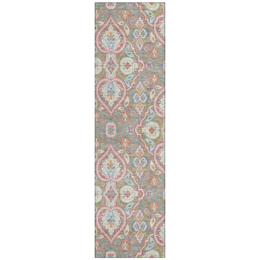 Machine Washable Indoor/Outdoor Chantille ACN2207 Taupe 23 x 76 Runner Rug