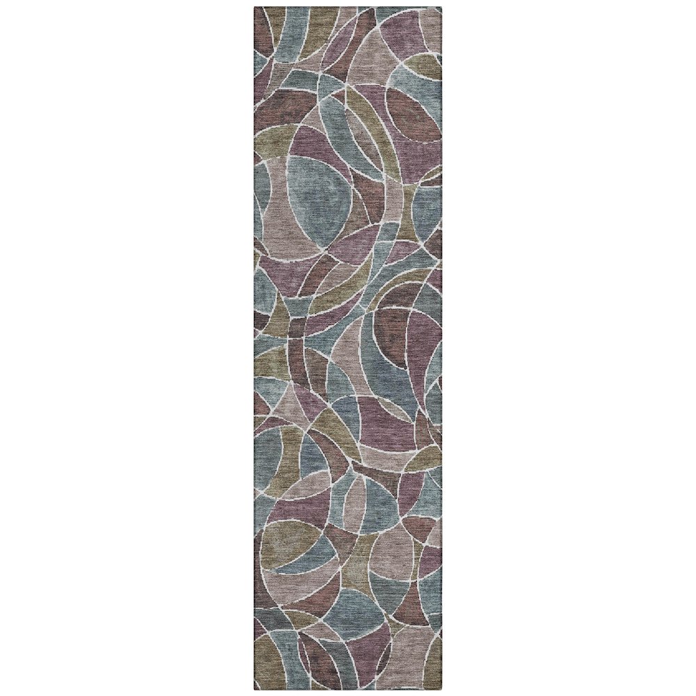 Machine Washable Indoor/Outdoor Chantille ACN2208 Plum 23 x 76 Runner Rug