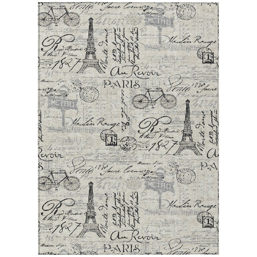 Machine Washable Indoor/Outdoor Chantille ACN2209 Beige 26 x 310 Rug