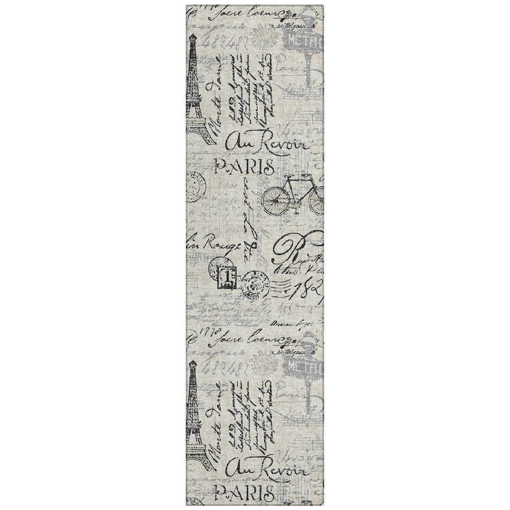 Machine Washable Indoor/Outdoor Chantille ACN2209 Beige 23 x 76 Runner Rug