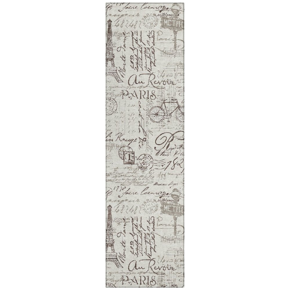 Machine Washable Indoor/Outdoor Chantille ACN2209 Linen 23 x 76 Runner Rug