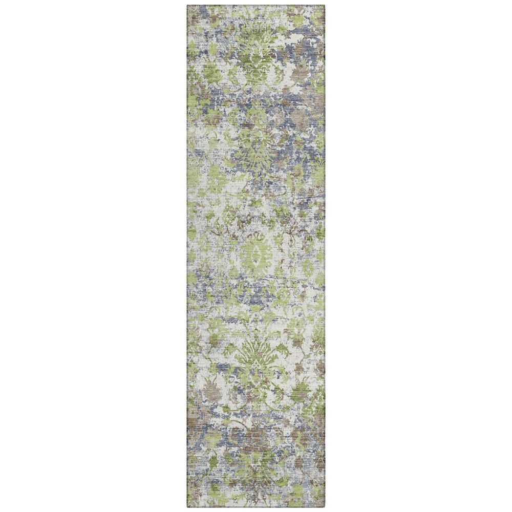 Machine Washable Indoor/Outdoor Chantille ACN2211 Aloe 23 x 76 Runner Rug