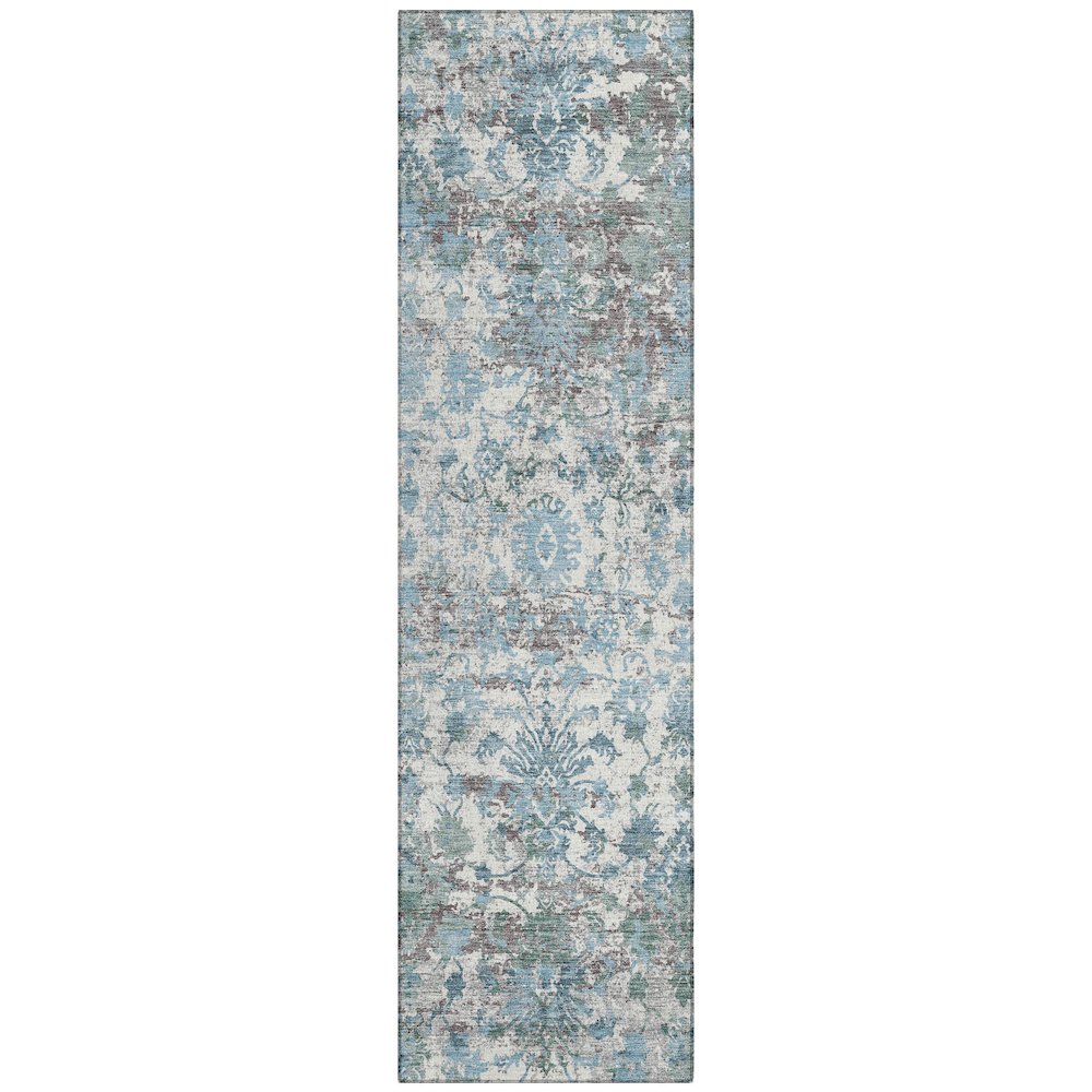Machine Washable Indoor/Outdoor Chantille ACN2211 Denim 23 x 76 Runner Rug