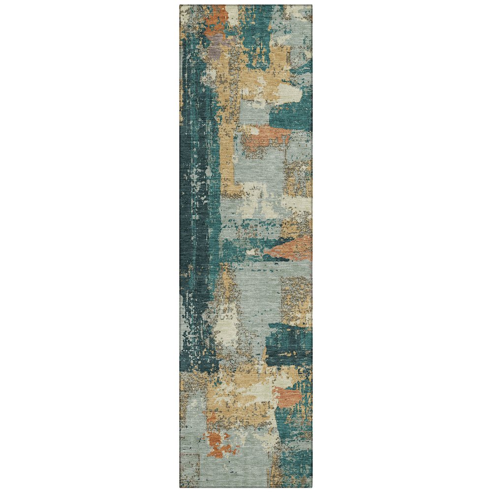 Machine Washable Indoor/Outdoor Chantille ACN2212 Seafoam 23 x 76 Runner Rug