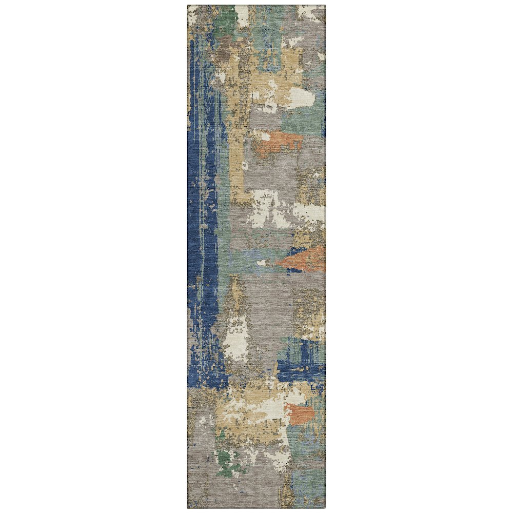 Machine Washable Indoor/Outdoor Chantille ACN2212 Taupe 23 x 76 Runner Rug
