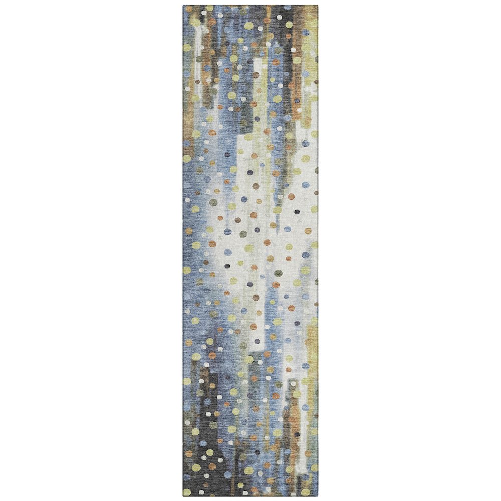 Machine Washable Indoor/Outdoor Chantille ACN2213 Denim 23 x 76 Runner Rug