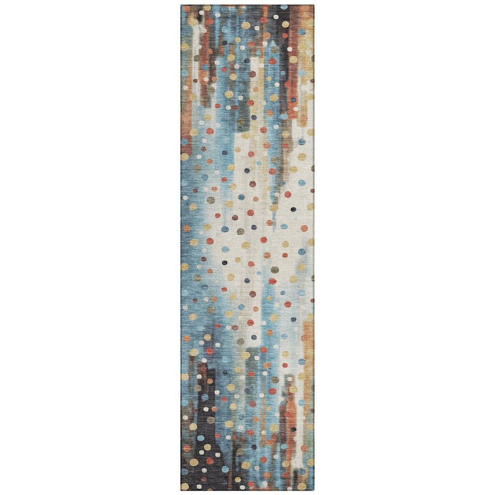 Machine Washable Indoor/Outdoor Chantille ACN2213 Teal 23 x 76 Runner Rug
