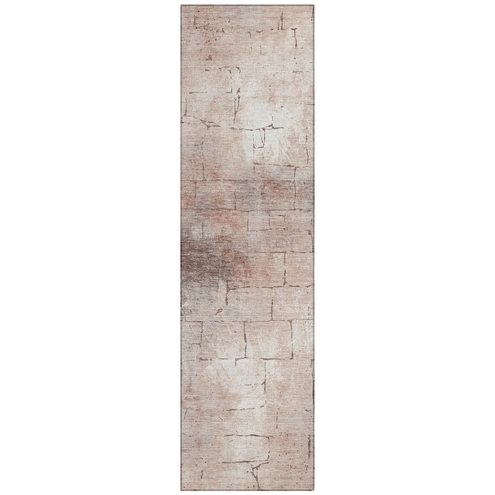 Machine Washable Indoor/Outdoor Chantille ACN2215 Coral 23 x 76 Runner Rug