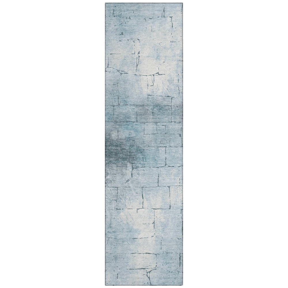 Machine Washable Indoor/Outdoor Chantille ACN2215 Sky 23 x 76 Runner Rug