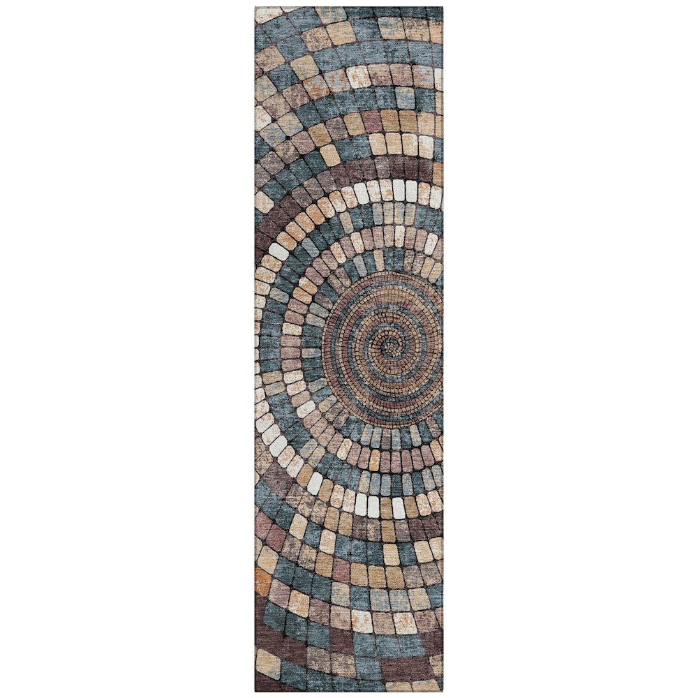 Machine Washable Indoor/Outdoor Chantille ACN2216 Copper 23 x 76 Runner Rug