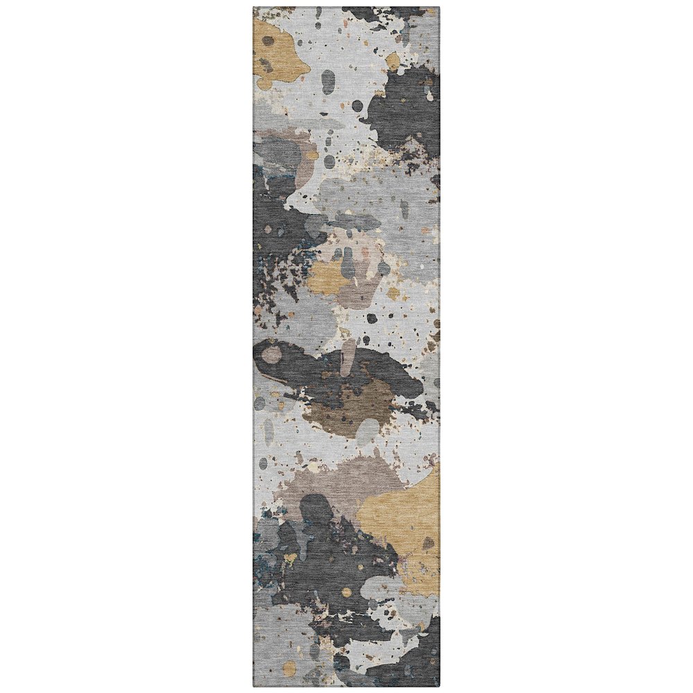 Machine Washable Indoor/Outdoor Chantille ACN2217 Gray 23 x 76 Runner Rug