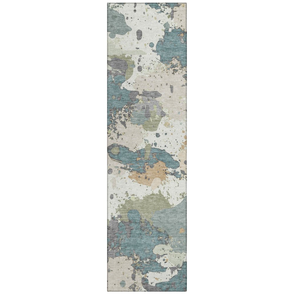 Machine Washable Indoor/Outdoor Chantille ACN2217 Seafoam 23 x 76 Runner Rug