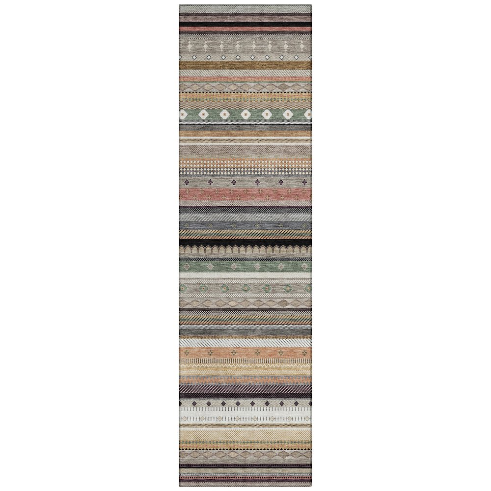 Machine Washable Indoor/Outdoor Chantille ACN2218 Khaki 23 x 76 Runner Rug