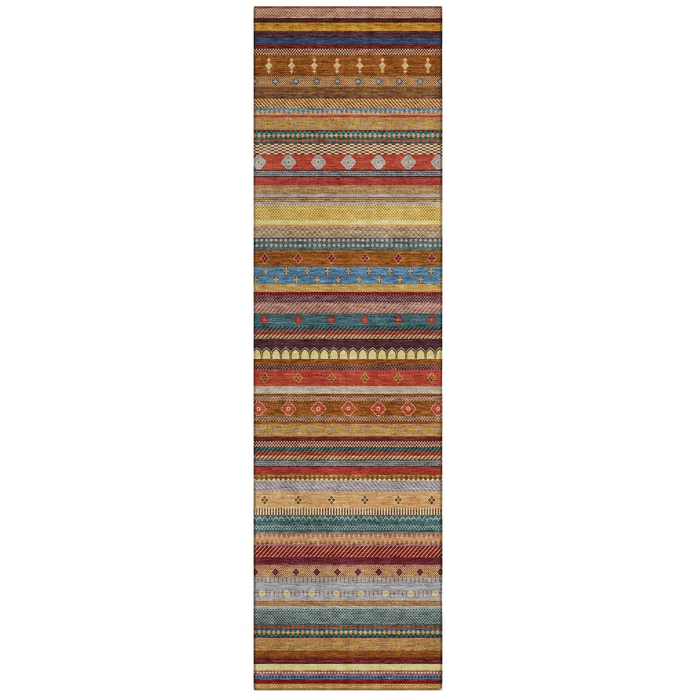 Machine Washable Indoor/Outdoor Chantille ACN2218 Paprika 23 x 76 Runner Rug