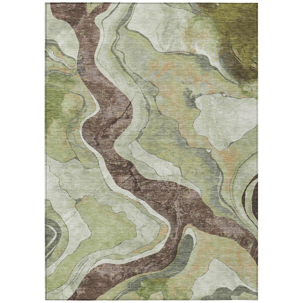 Machine Washable Indoor/Outdoor Chantille ACN2219 Aloe 26 x 310 Rug