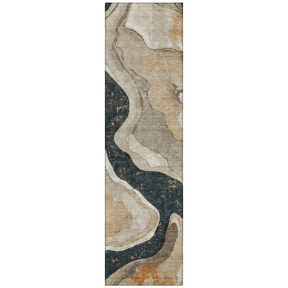 Machine Washable Indoor/Outdoor Chantille ACN2219 Putty 23 x 76 Runner Rug