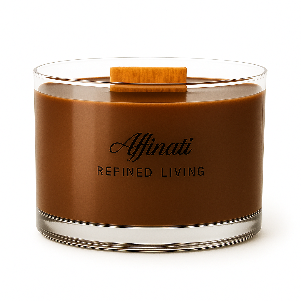 Cinnamon Reserve Wooden Wick Candle – Luxury 13 oz Soy Blend | Affinati