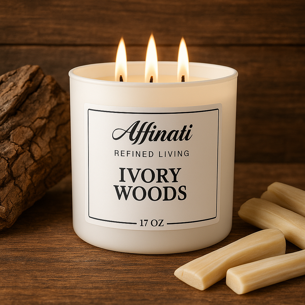 3-Wick Ivory Woods Candle