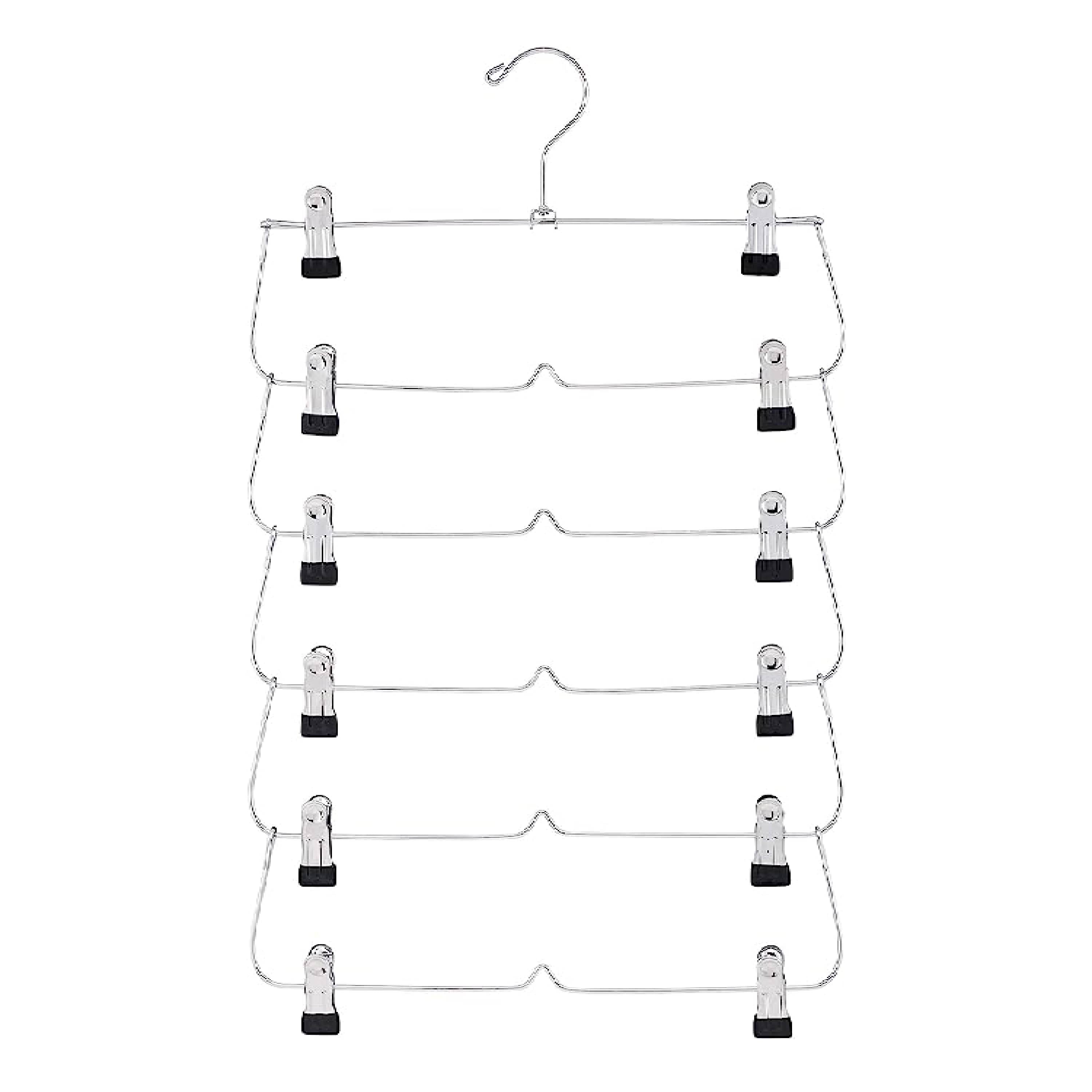 6-Tier Foldable Pants & Skirts Hanger Organizer