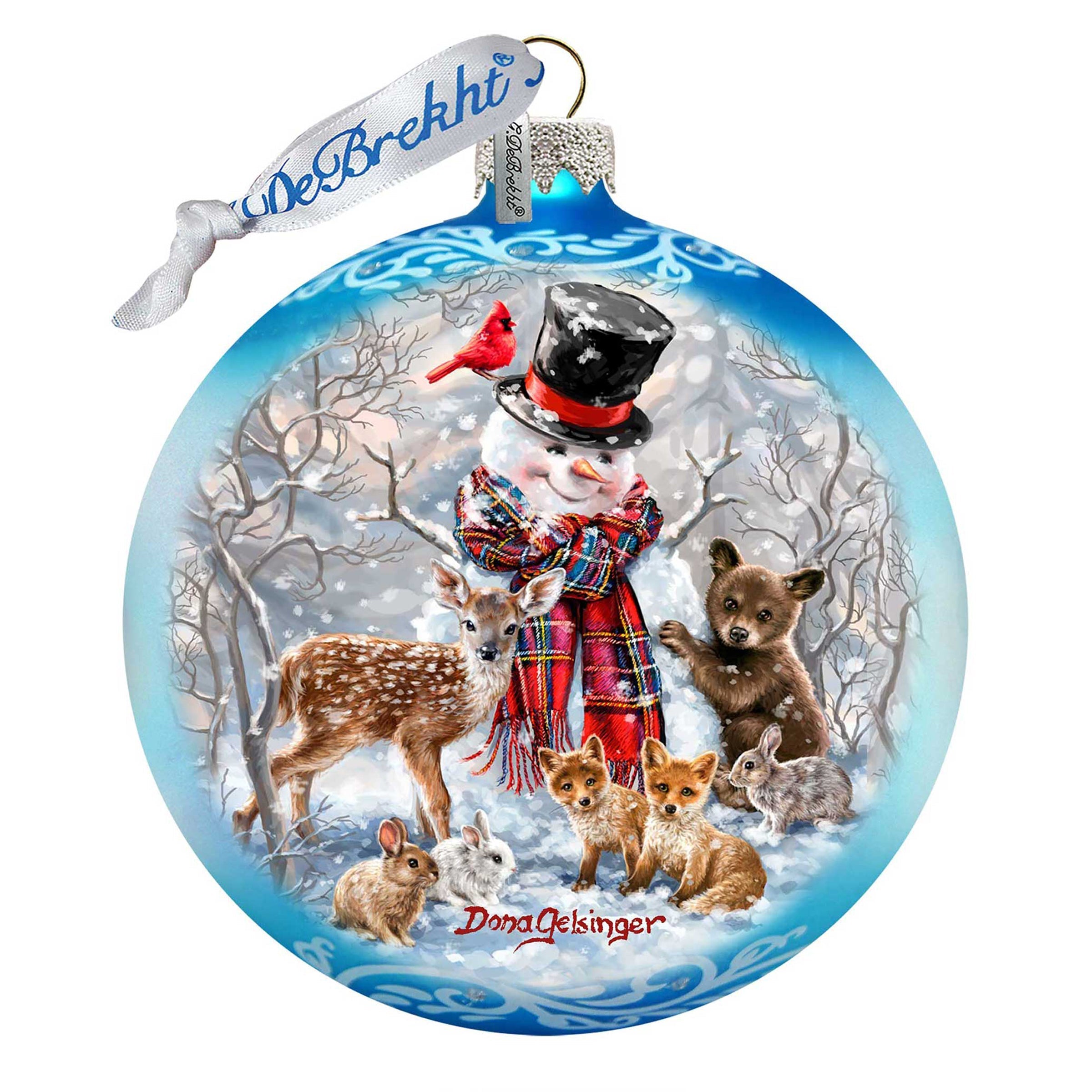 Frosty and His Forest Friends Glass Ornament Limited Edition by G. DeBrekht - Christmas Decor - 73908-DG