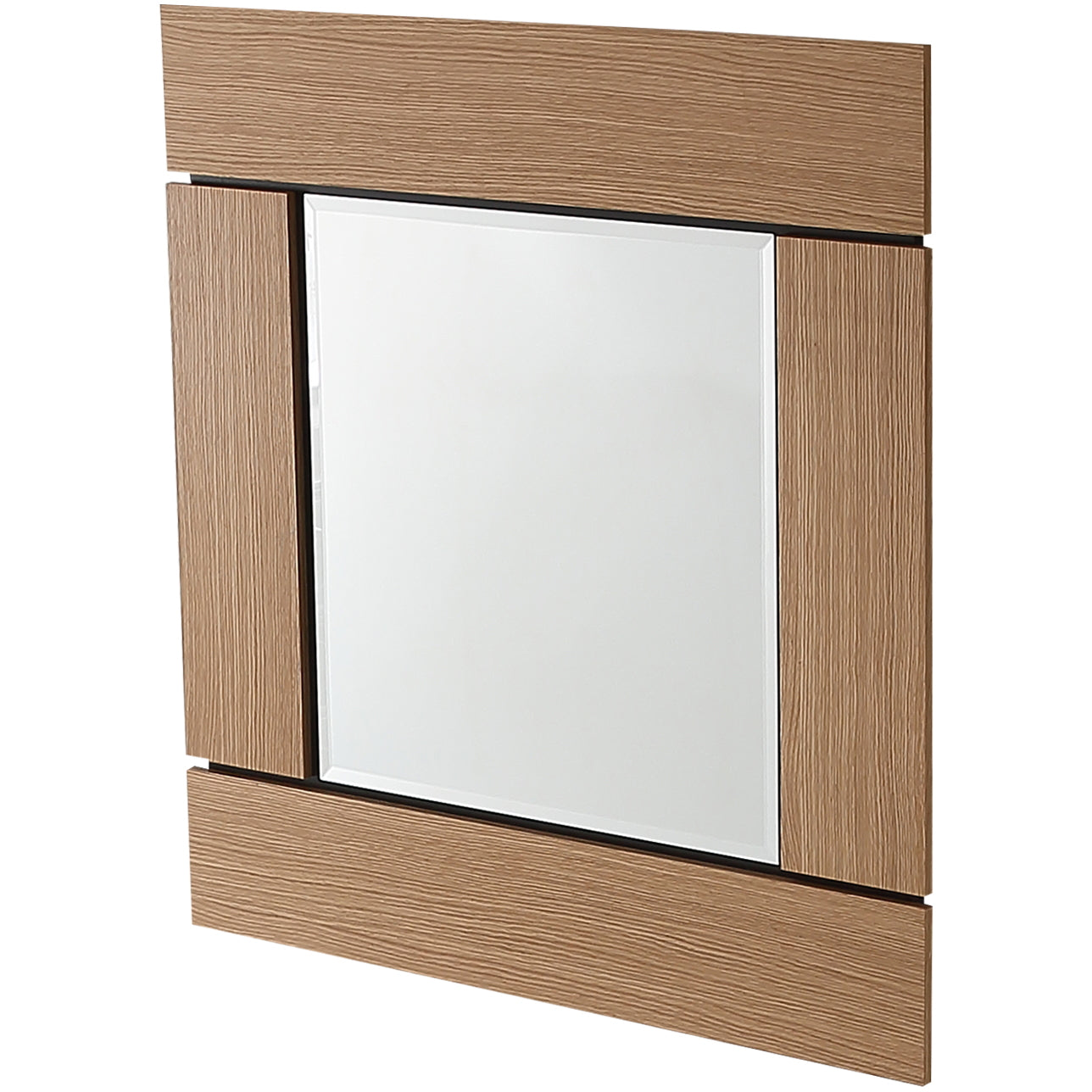 35 Brown Square Accent Wood Mirror