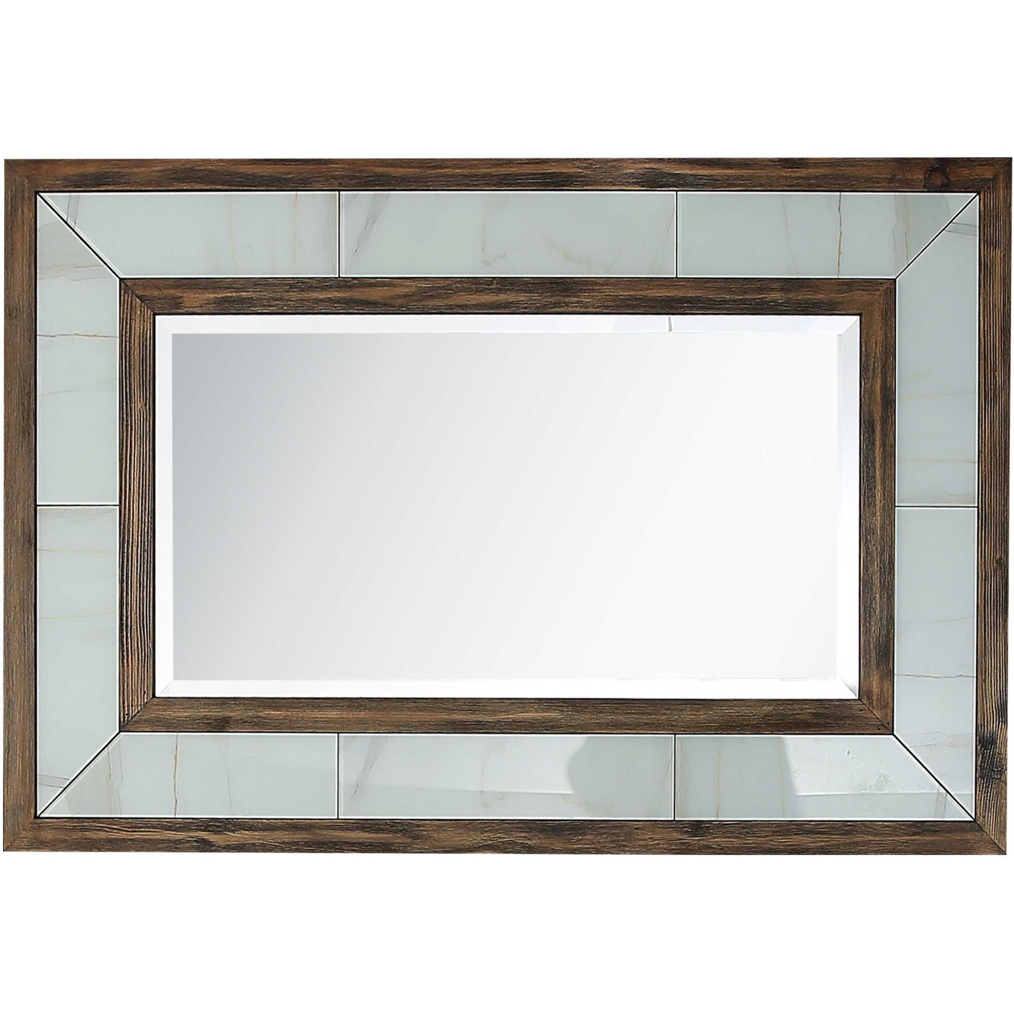 47 Brown Accent Wood Mirror