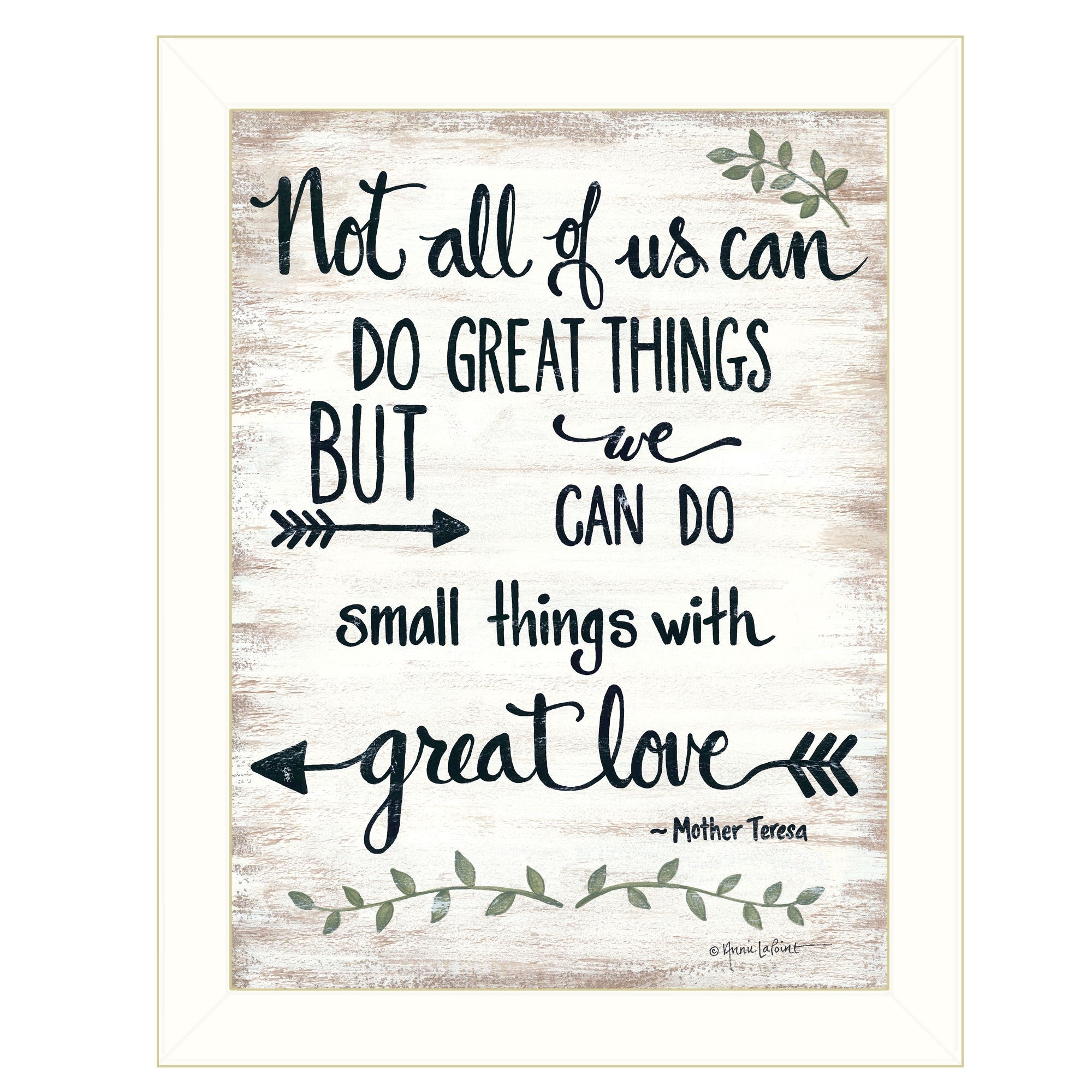 great Love 2 White Framed Print Wall Art