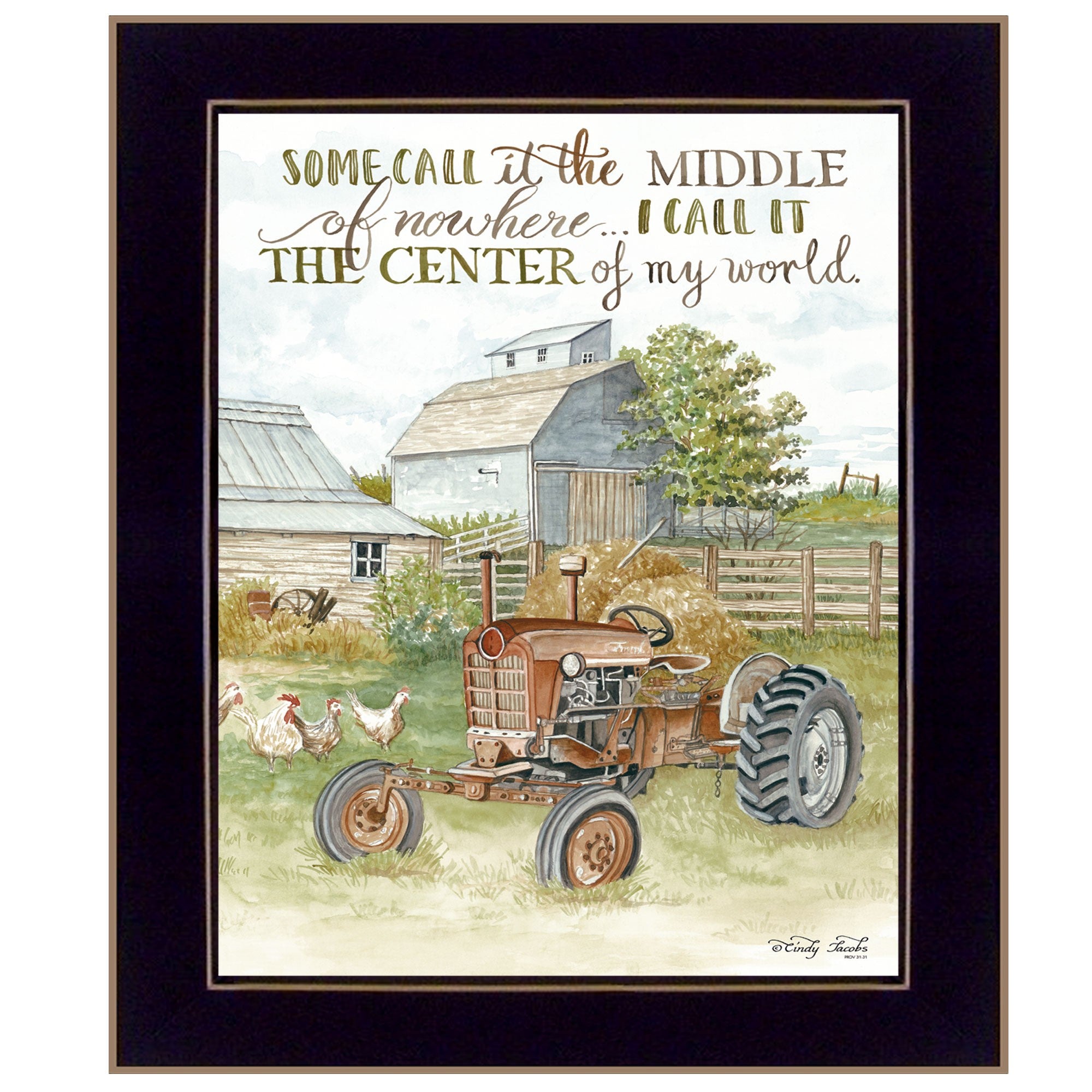 center Of My World Black Framed Print Wall Art