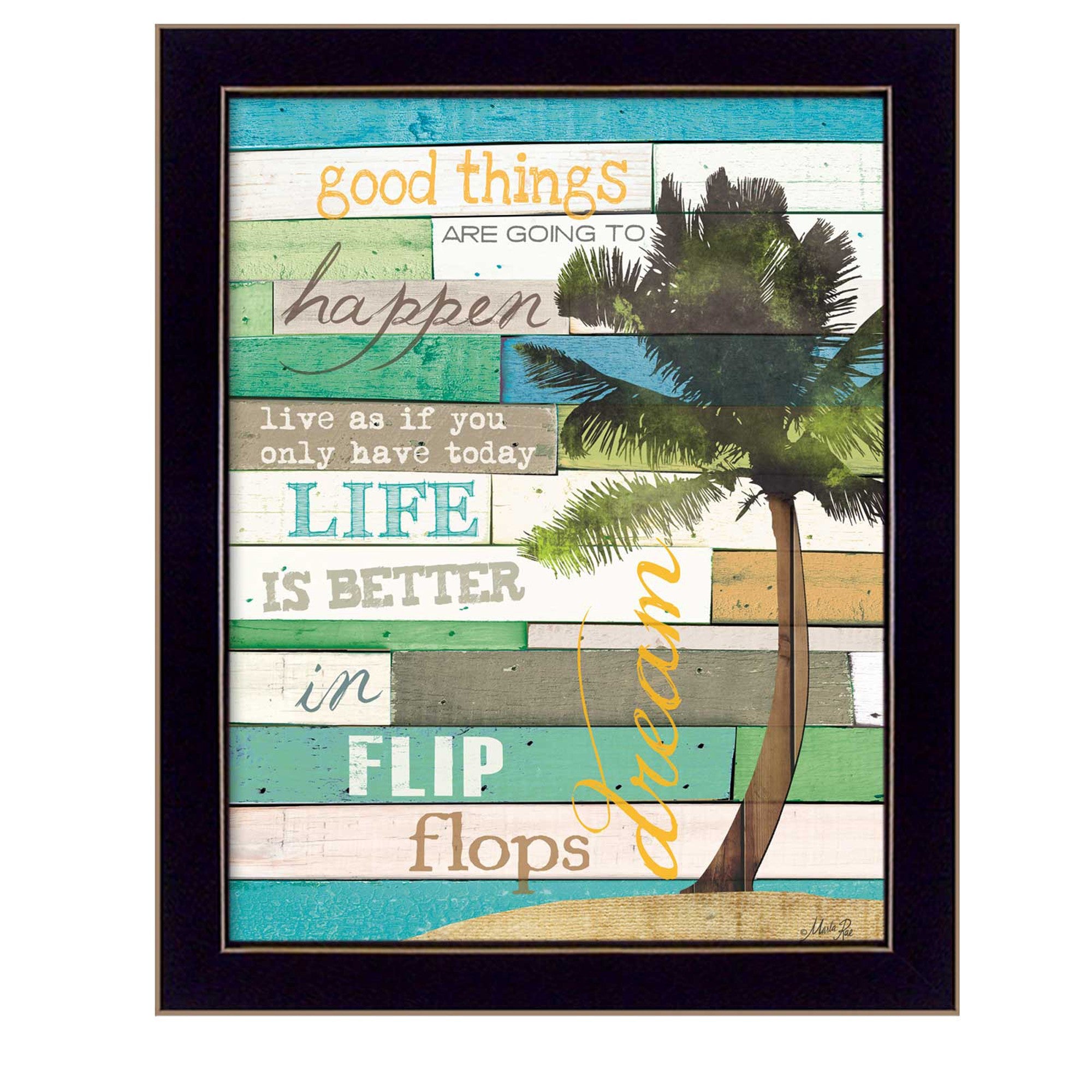 good Things 2 Black Framed Print Wall Art