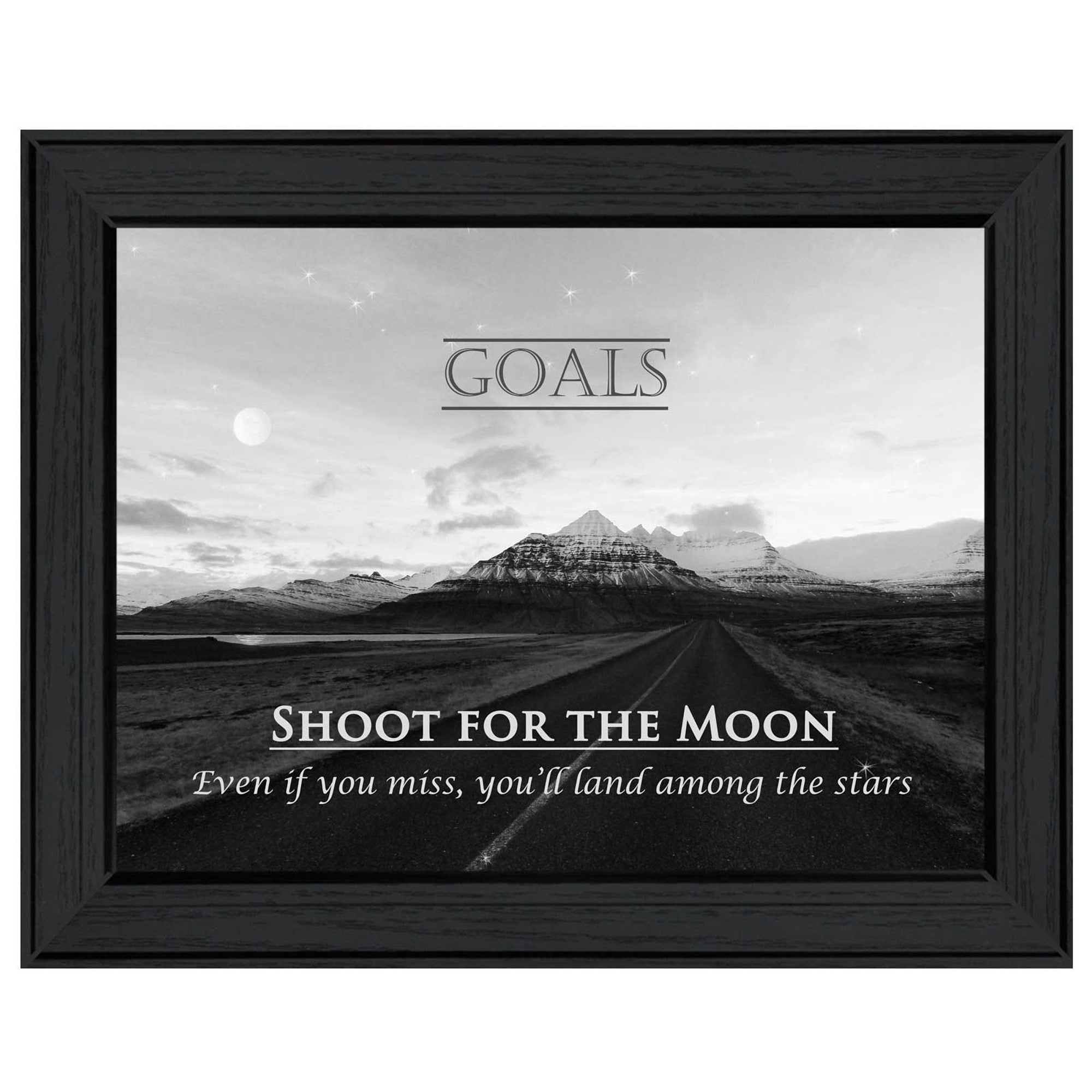 goals 5 Black Framed Print Wall Art