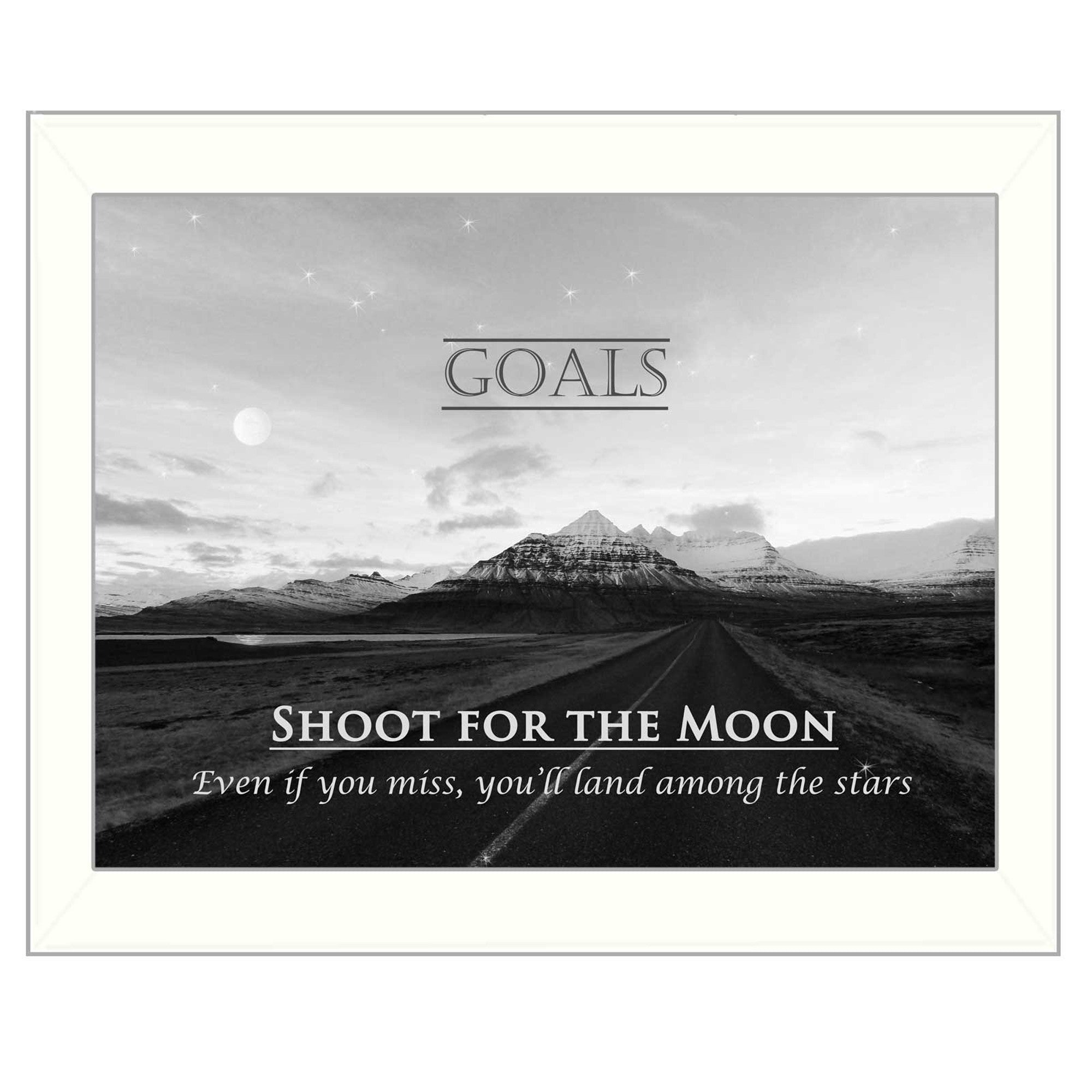 goals 6 White Framed Print Wall Art